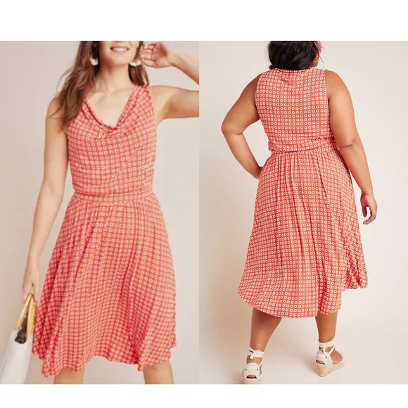 Anthropologie Dresses & Skirts - Anthropologie Brianne Womens 2X Dress Orange Sleeveless Boho Chic, Cottagecore